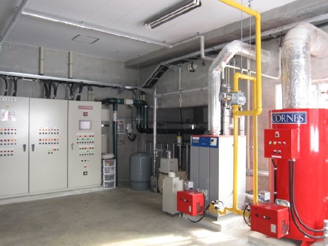 バイオガス機械室、ガスボイラー・他